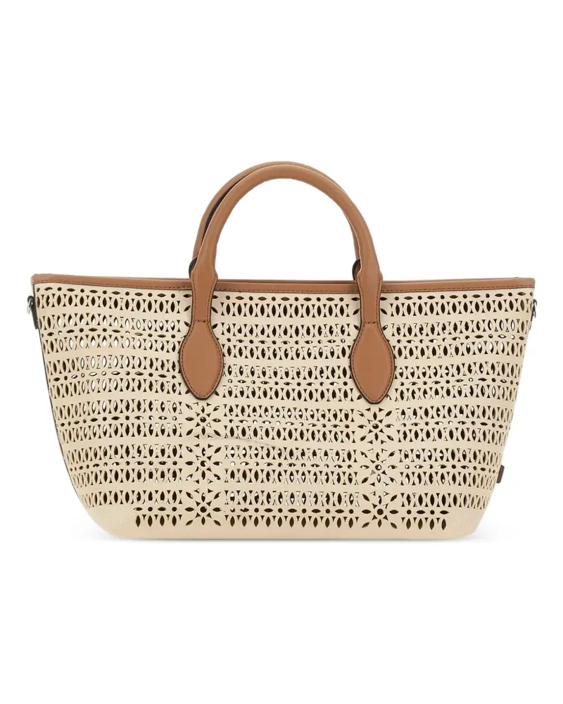 Gianni Chiarini Mashup Tote Bag mit Laser-Cuts - Nude Nude