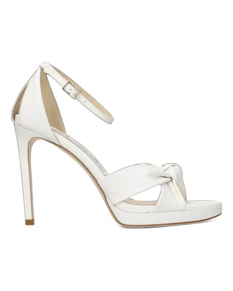 Jimmy Choo Rosie Plateau-Sandalen mit Knoten - Weiß Weiß
