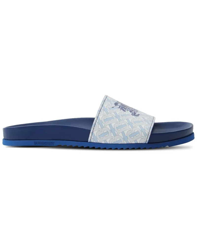 Burberry Pantoletten mit Monogramm-Print - Blau Blau