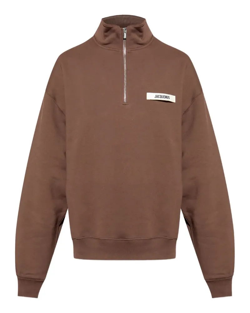 Jacquemus Sweatshirt mit Logo-Patch - Braun Braun