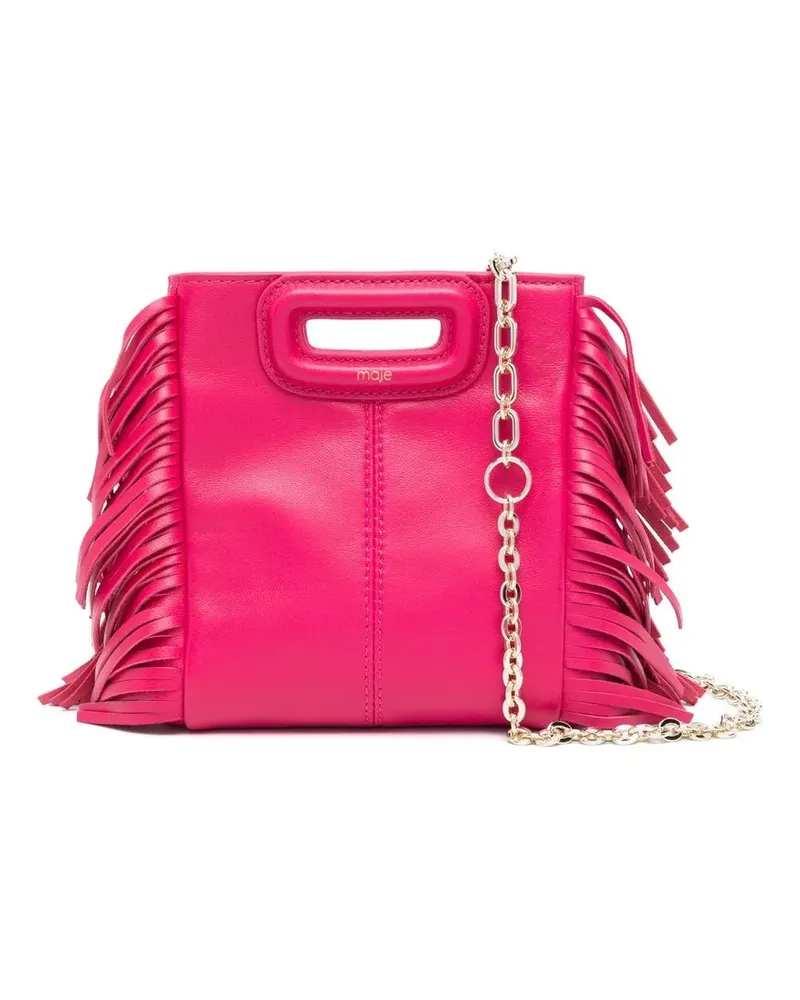 Maje Umhängetasche mit Fransen - Rosa Rosa