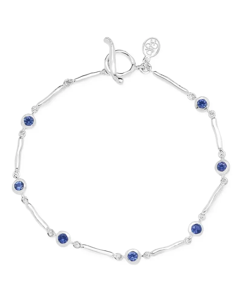 Dower & Hall Gliederarmband mit Saphir - Silber Silber