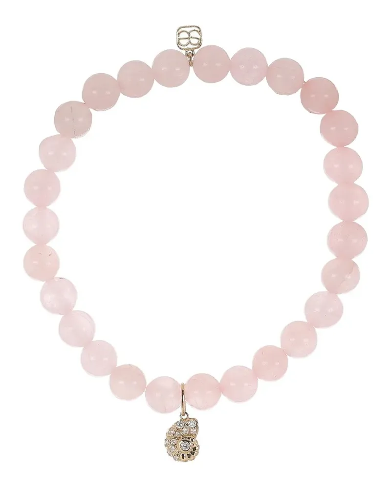 Sydney Evan Armband mit Nautilus-Anhänger - Rosa Rosa