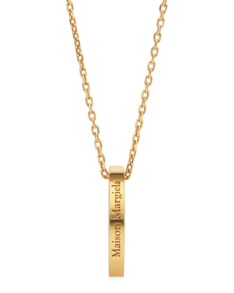 Maison Margiela logo ring pendant necklace - Gold Gold