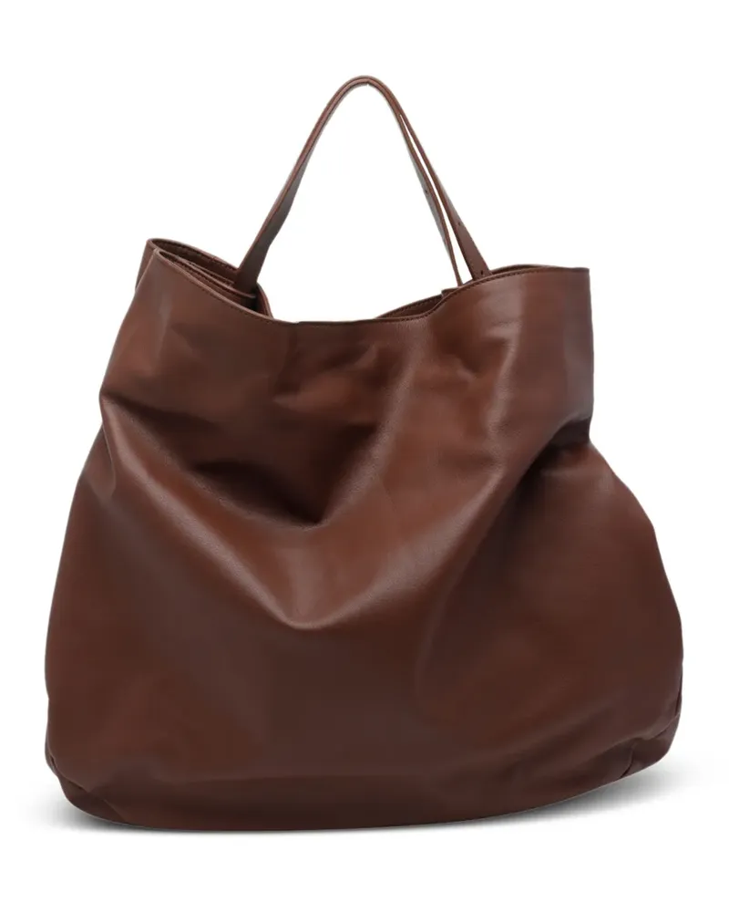 Vic Matié Ada leather tote bag - Braun Braun