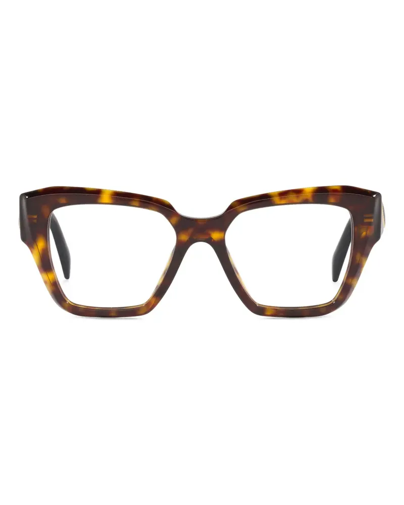 Prada Brille mit geometrischem Gestell - Braun Braun