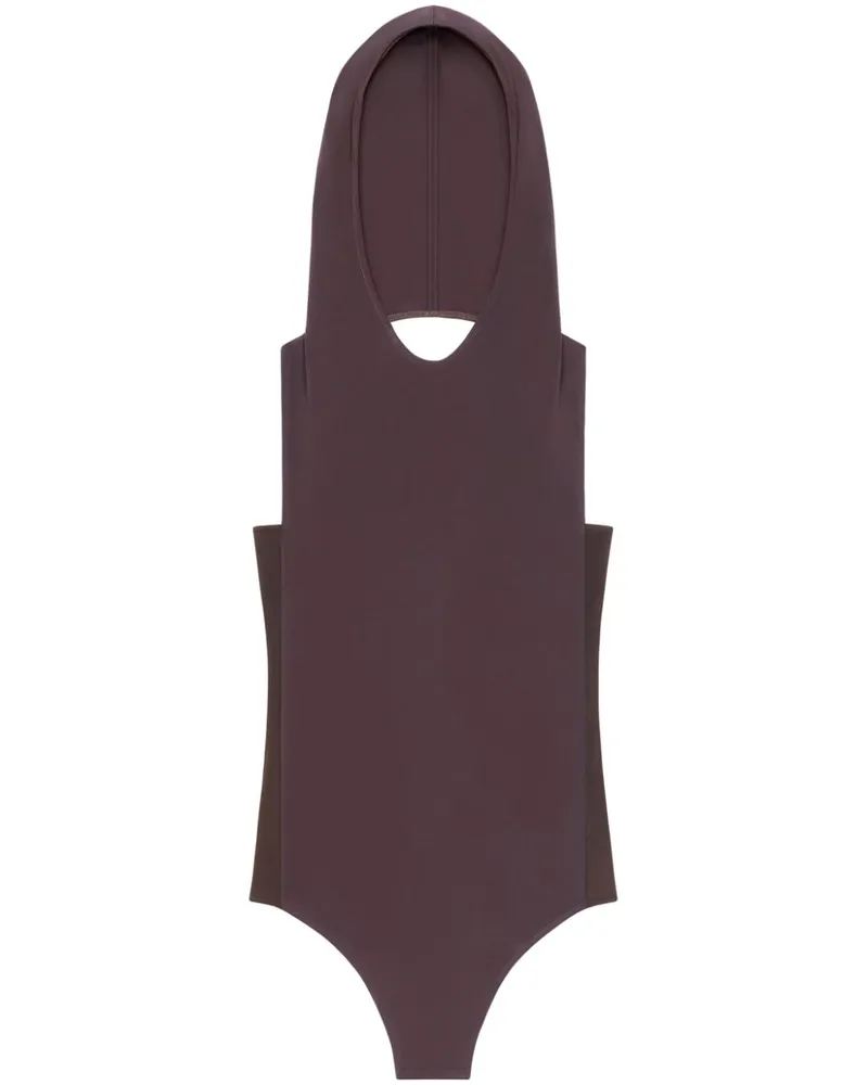 Courrèges Illusion Body mit Kapuze - Braun Braun