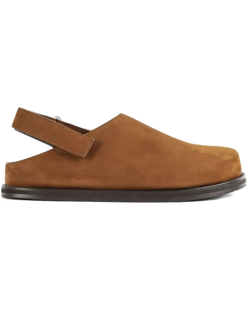 Studio Nicholson Mules aus Wildleder mit Rückenriemen - Braun Braun