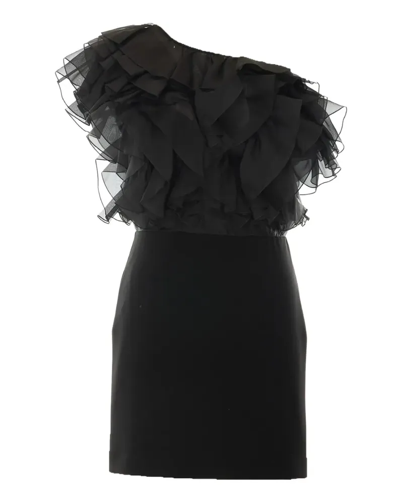 Max Mara Gerüschtes Cloro Kleid - Schwarz Schwarz