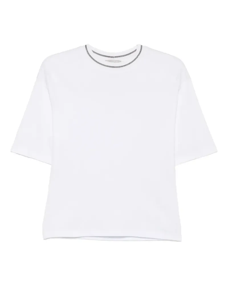 Antonelli Firenze Adima T-Shirt mit Monili-Borten - Weiß Weiß