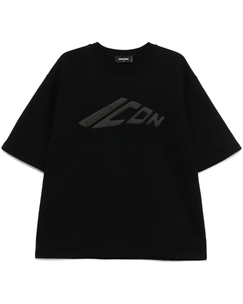 Dsquared2 T-Shirt mit Logo-Prägung - Schwarz Schwarz