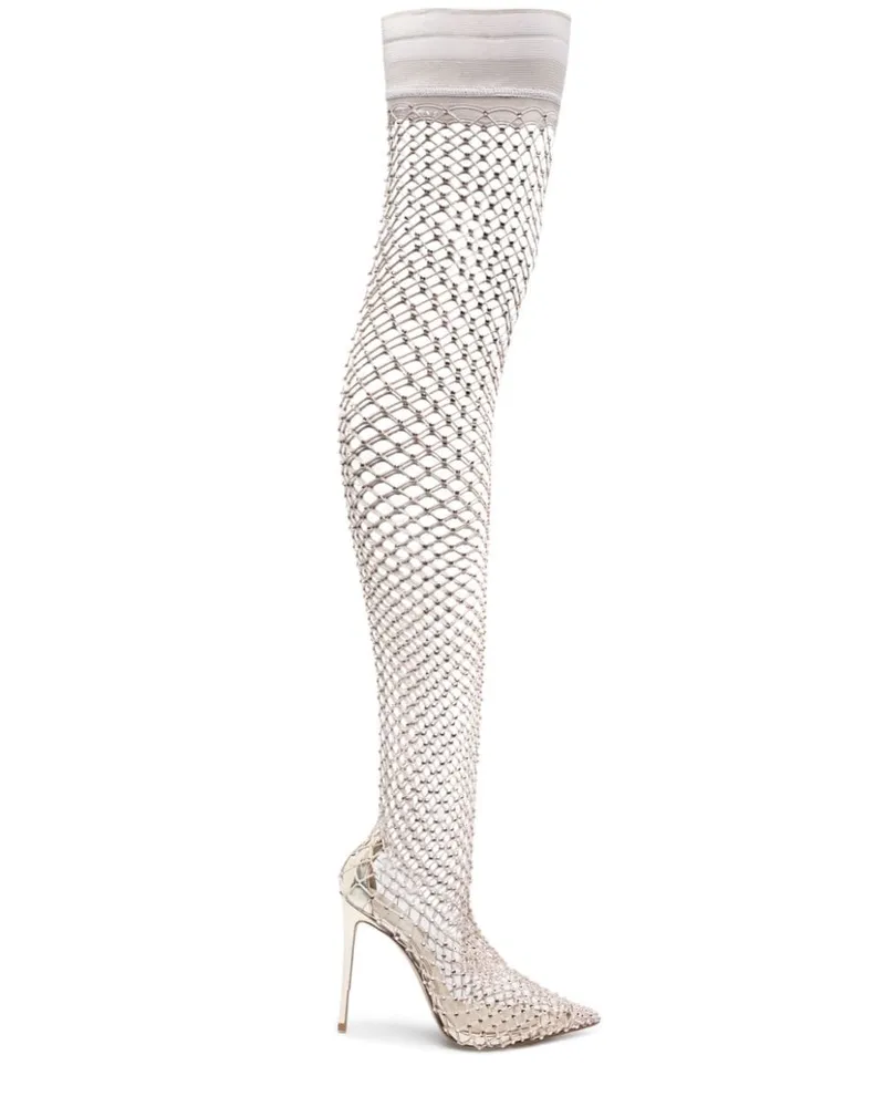 Le Silla Gilda Stiefel mit Strass 120mm - Gold Gold