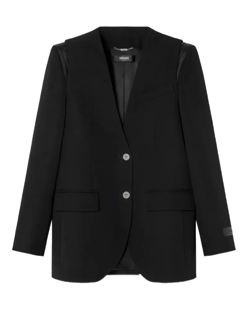 Versace Jacke mit Schulterbesatz - Schwarz Schwarz