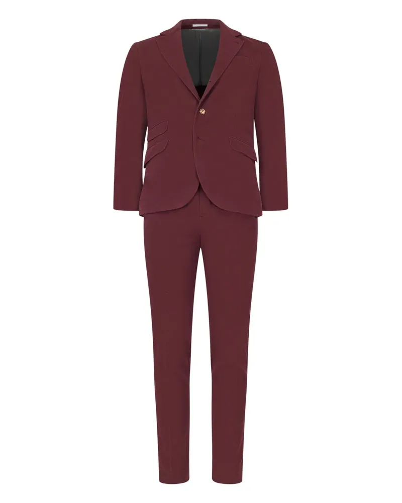 Brunello Cucinelli Anzug mit Falten - Rot Rot