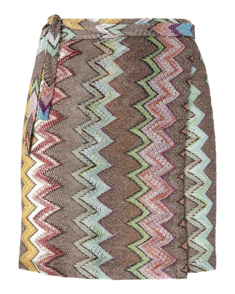 Missoni zigzag-pattern beach skirt - Braun Braun