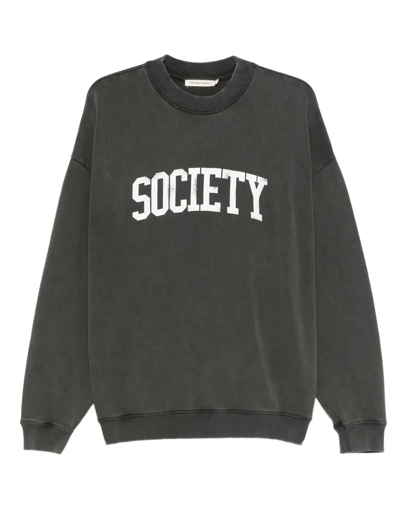The New Society Sweatshirt mit Logo-Print - Grau Grau