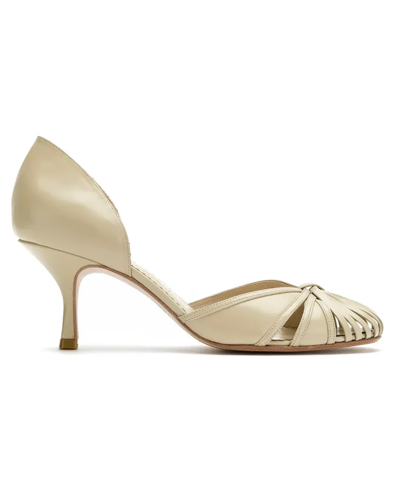 Sarah Chofakian Pumps aus Leder - Nude Nude