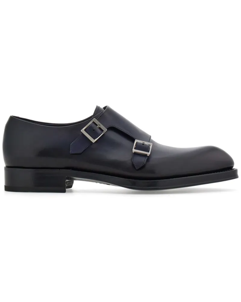 Ferragamo Monk-Schuhe mit Doppelriemen - Blau Blau