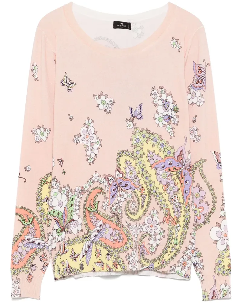 Etro Pullover mit Blumen-Print - Rosa Rosa