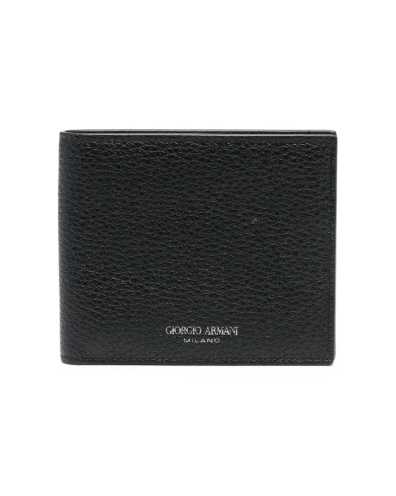 Giorgio Armani Portemonnaie aus strukturiertem Leder - Schwarz Schwarz