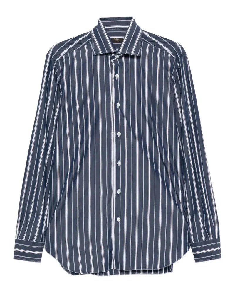 BARBA Hemd mit Längsstreifen - Blau Blau
