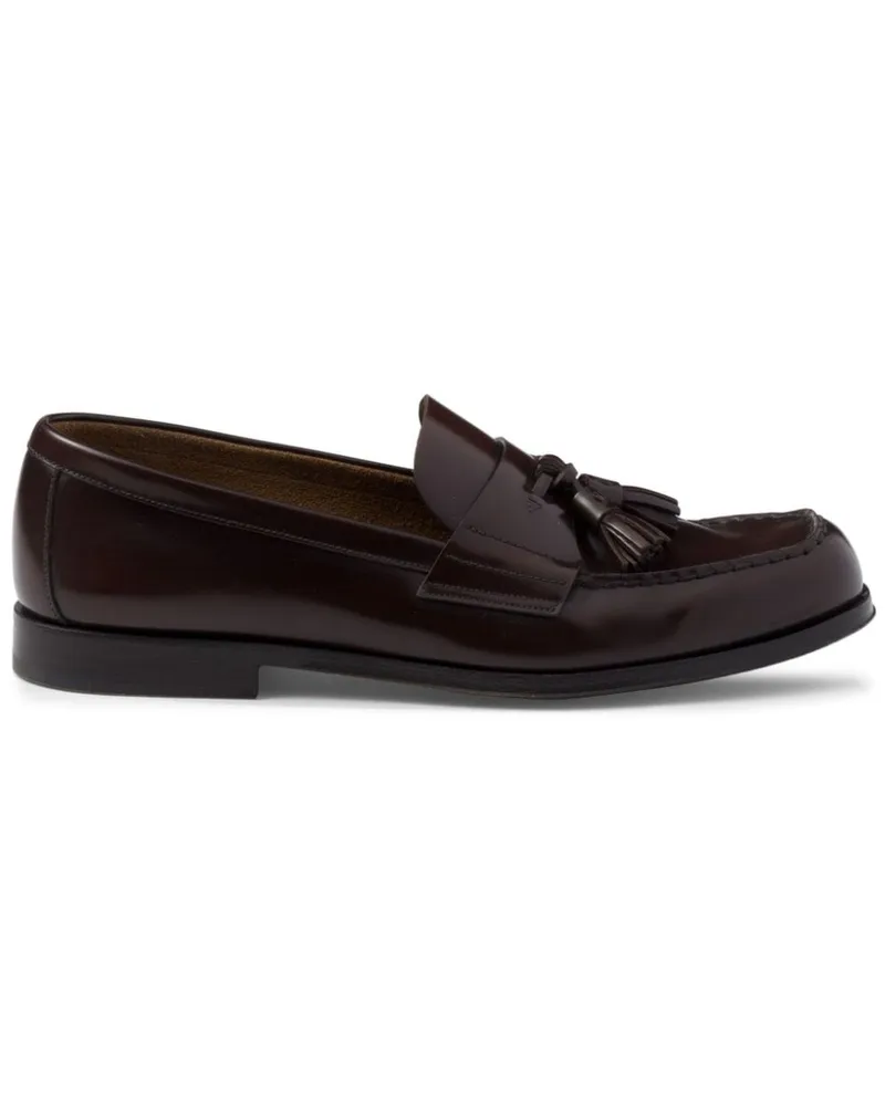 Prada Loafer aus gebürstetem Leder - Braun Braun