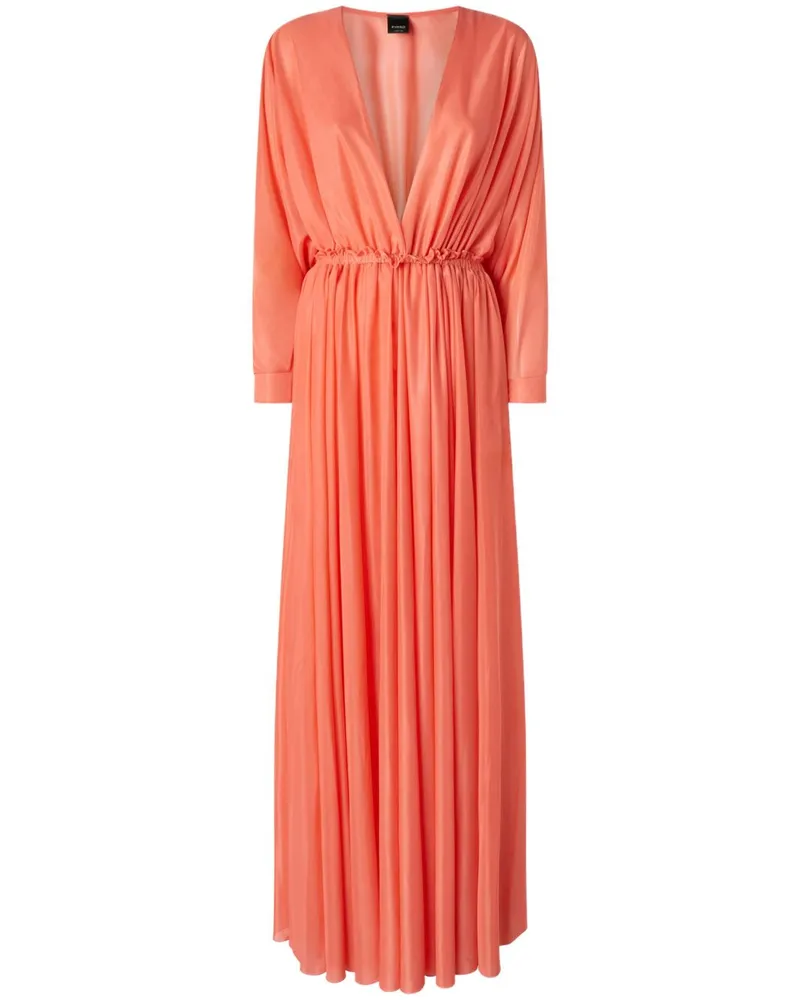 Pinko Gerafftes Maxikleid - Rosa Rosa