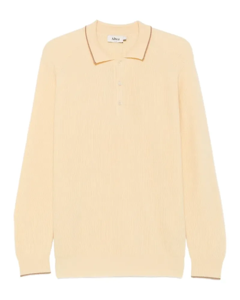 Altea Poloshirt aus geripptem Strick - Gelb Gelb