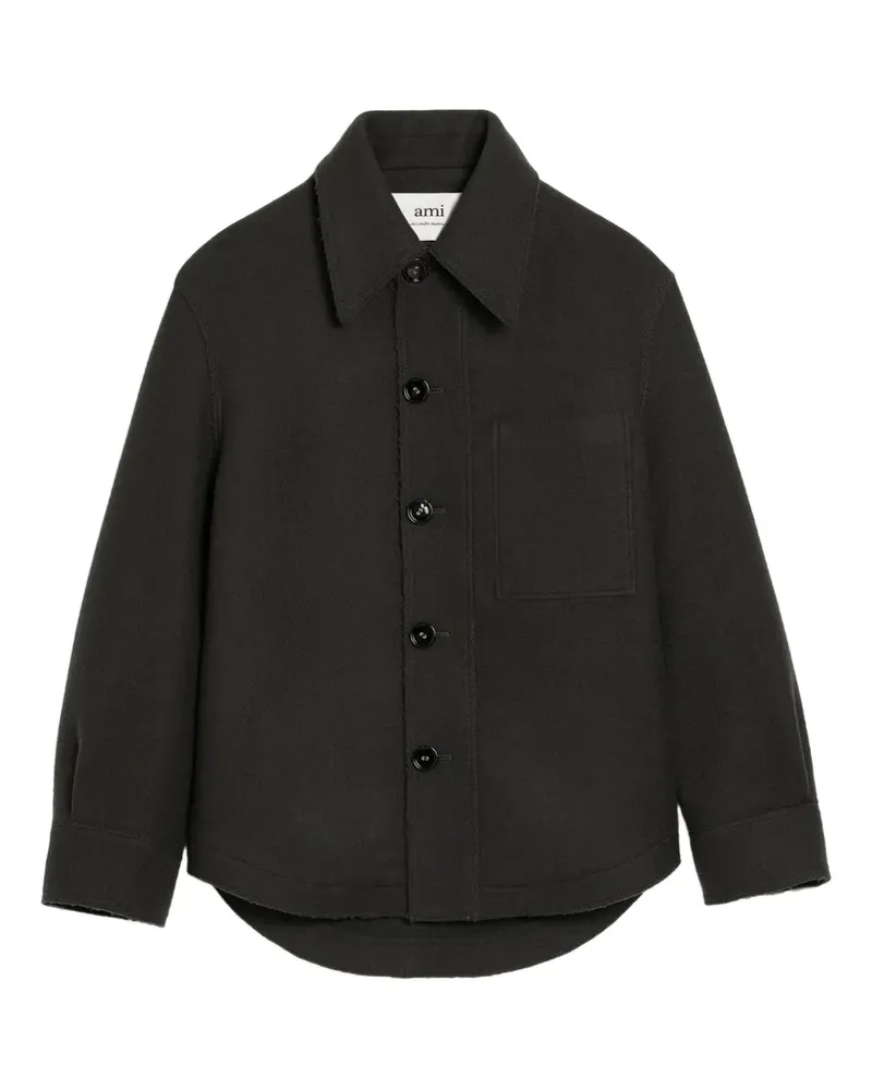 AMI Paris Jacke mit Knöpfen - Schwarz Schwarz