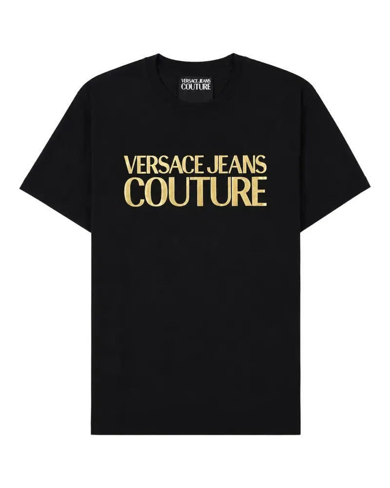 Versace Jeans T-Shirt mit Logo-Print - Schwarz Schwarz