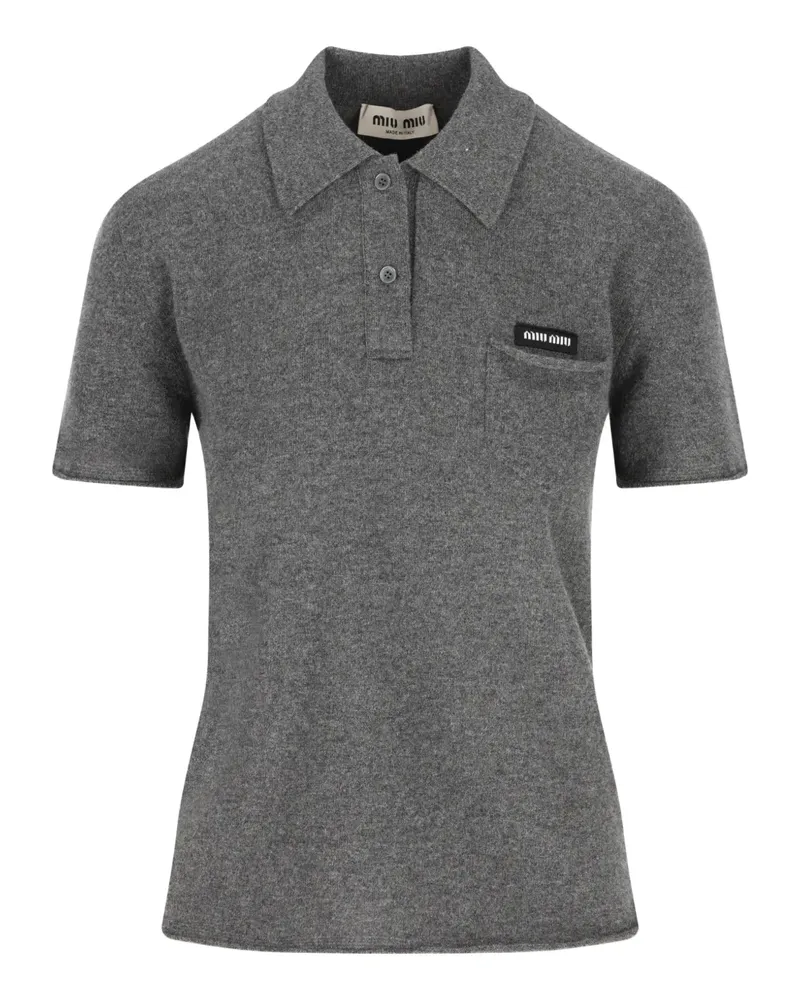 Miu Miu Hemd mit geknöpfter Tasche - Grau Grau
