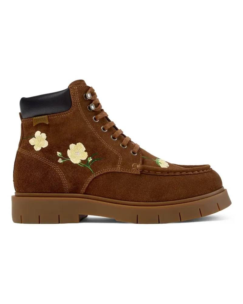 Camper Alaro Twins Stiefel mit Blumenstickerei - Braun Braun
