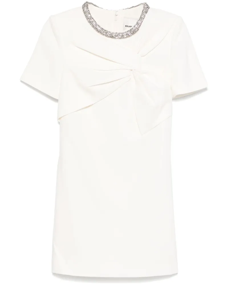 Roland Mouret Verziertes Krepp-Minikleid - Weiß Weiß