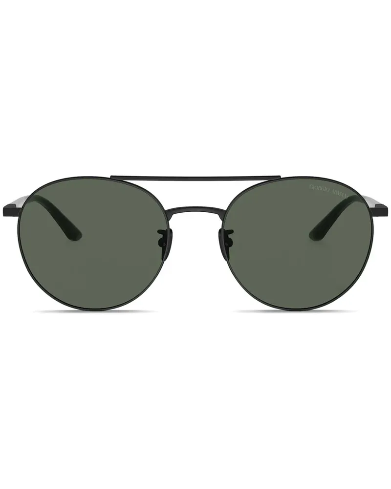 Giorgio Armani Sonnenbrille im Panto-Design - Schwarz Schwarz