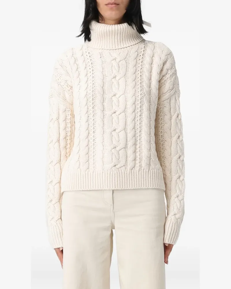 Ralph Lauren Rollkragenpullover mit Zopfmuster - Nude Nude