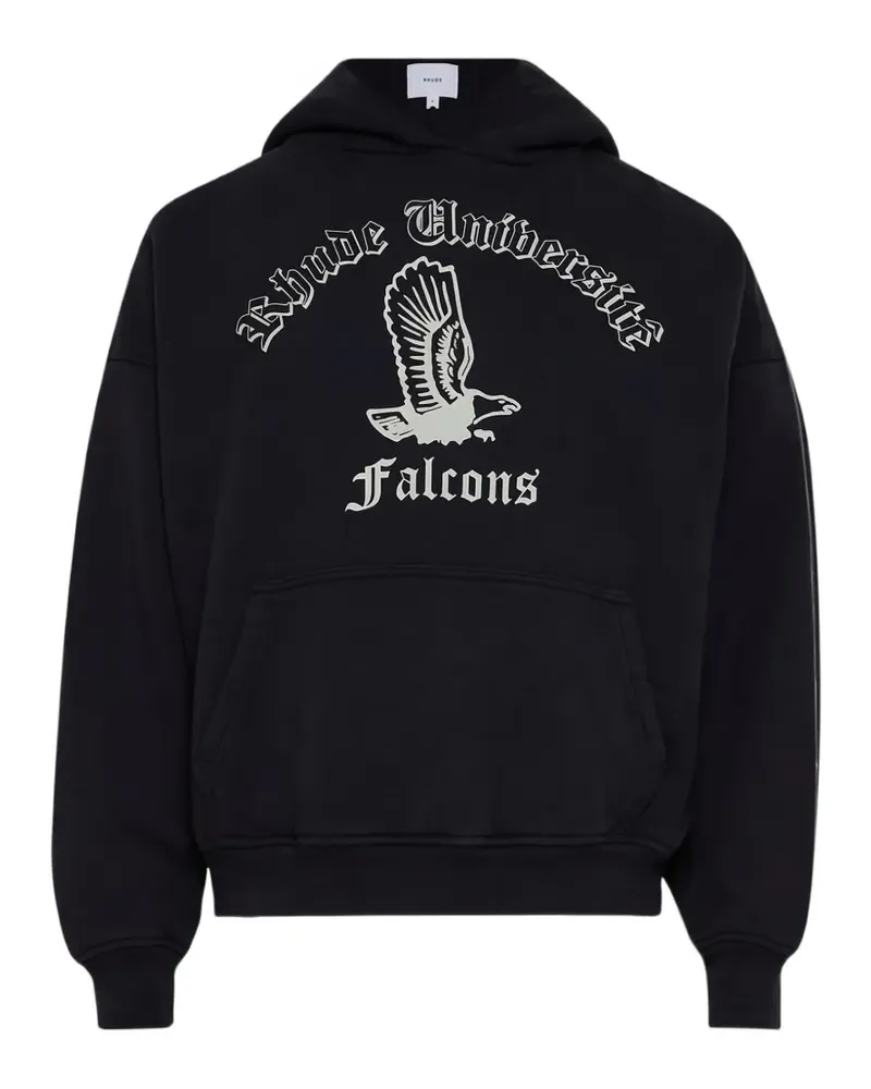 RHUDE Collegiate Falcons hoodie - Schwarz Schwarz