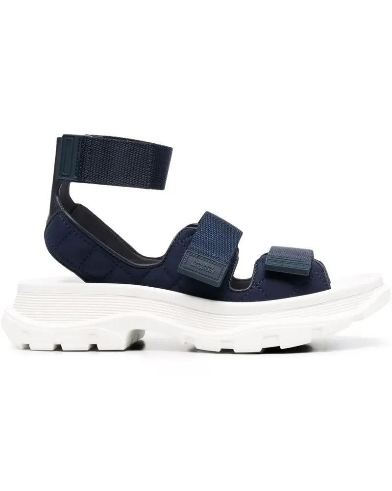 Alexander McQueen Klobige Sandalen mit Klettverschluss - Blau Blau