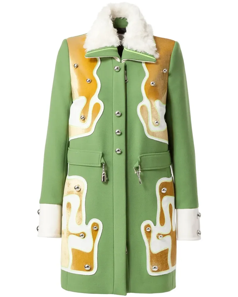 Peter Pilotto Mantel mit Applikationen - Grün Grün