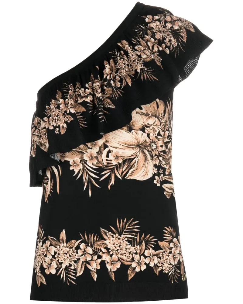 Twin-Set Top mit Print - Schwarz Schwarz