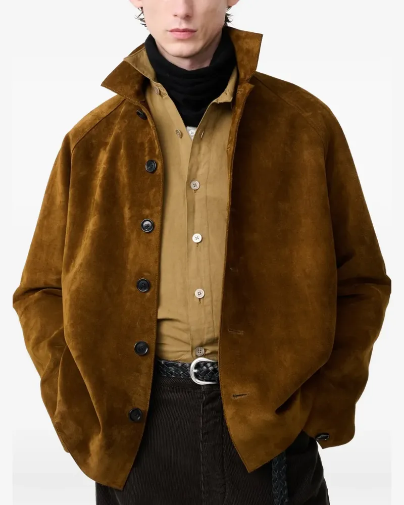 Studio Nicholson Bowe suede jacket - Braun Braun