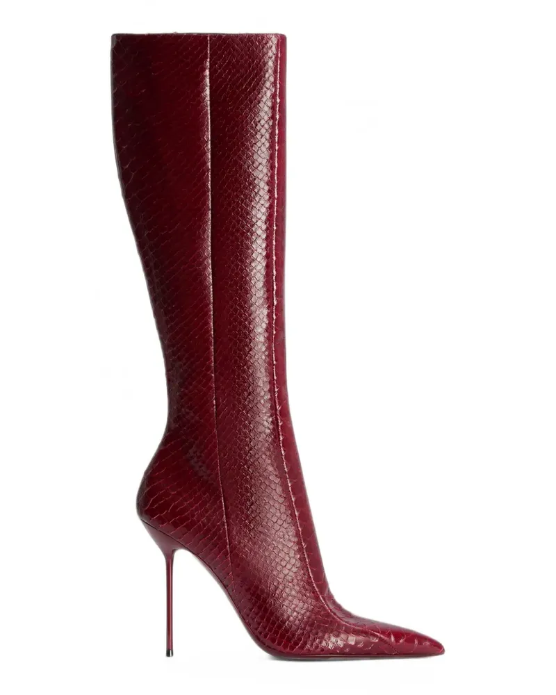 Paris Texas Lidia Stiefel mit Python-Effekt - Rot Rot