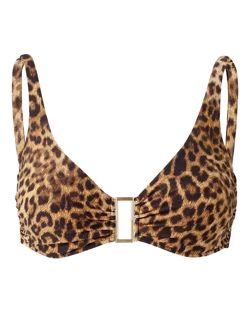Melissa Odabash Bel Air Bikinioberteil mit Leopardenprint - Braun Braun