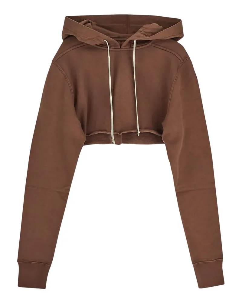 DRKSHDW by Rick Owens Cropped-Hoodie - Braun Braun