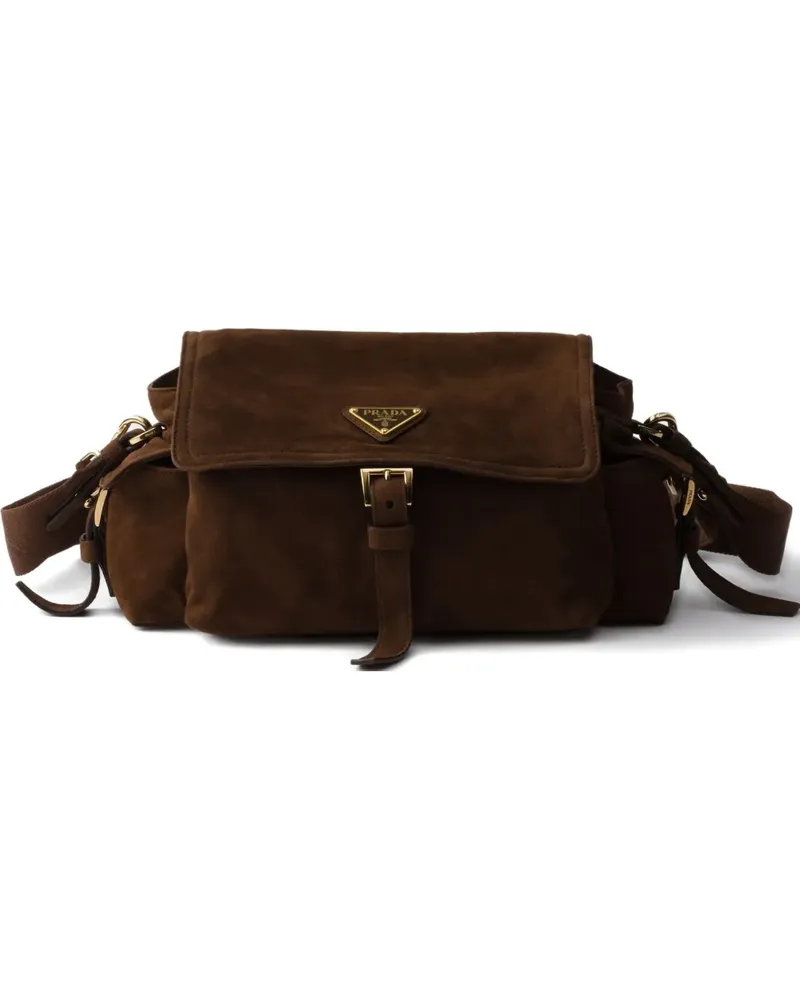 Prada Mittelgroßer Explore Tote Bag - Braun Braun
