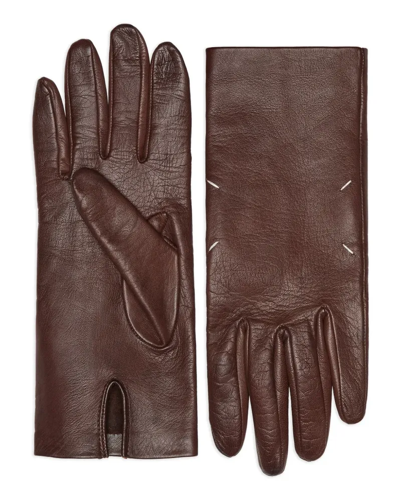 Maison Margiela Fingerlose Handschuhe - Braun Braun