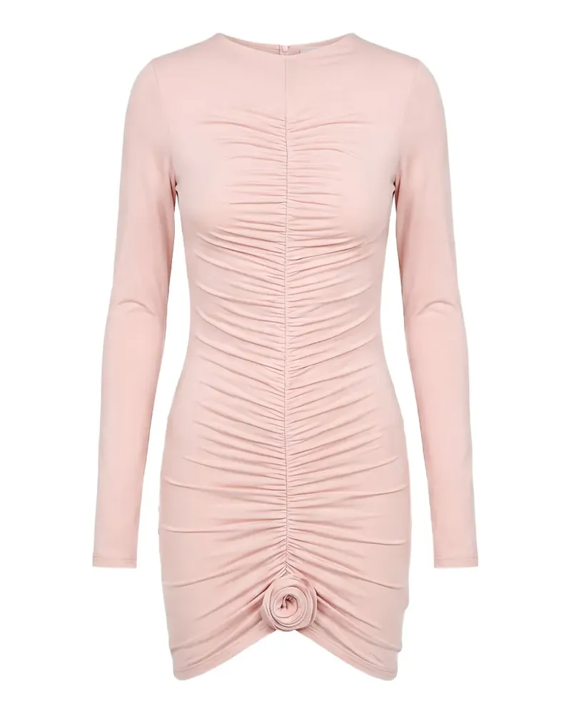La Reveche Lillibet ruched floral-detail mini dress - Rosa Rosa