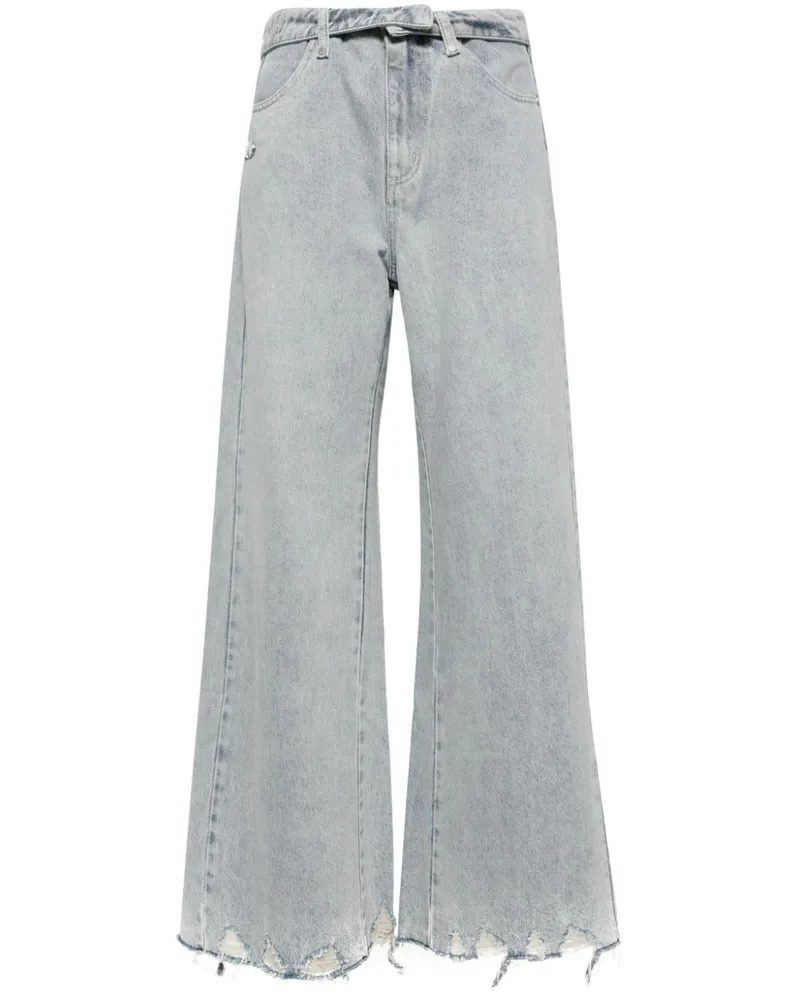 Musium Div. Jeans mit weitem Bein - Schwarz Schwarz