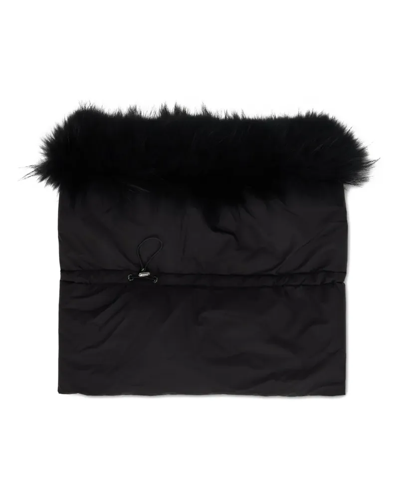 MOORER Ruby-Op faux fur-trim padded scarf - Schwarz Schwarz