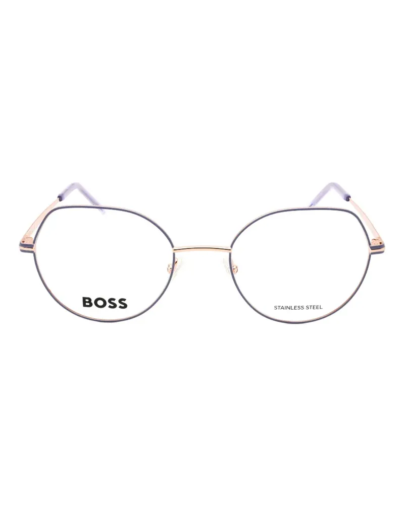 HUGO BOSS Brille mit rundem Gestell - Gold Gold