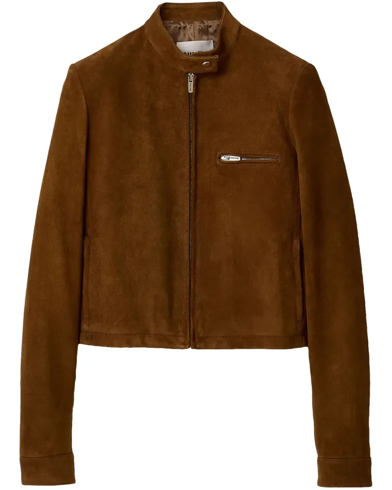 Miu Miu Jacke aus Wildleder - F0393 GREEN F0393